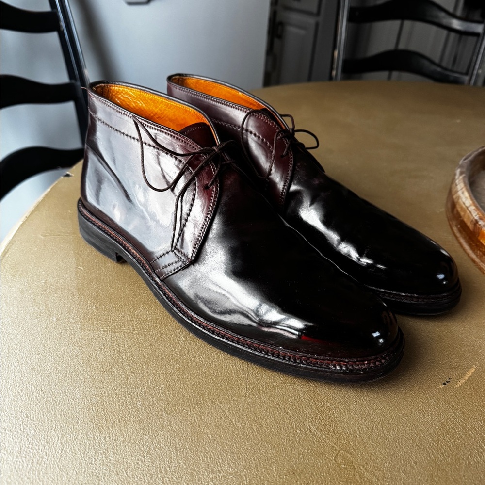 Men's Used Alden #8 Shell Cordovan Polished Leather Chukka Boots sz11